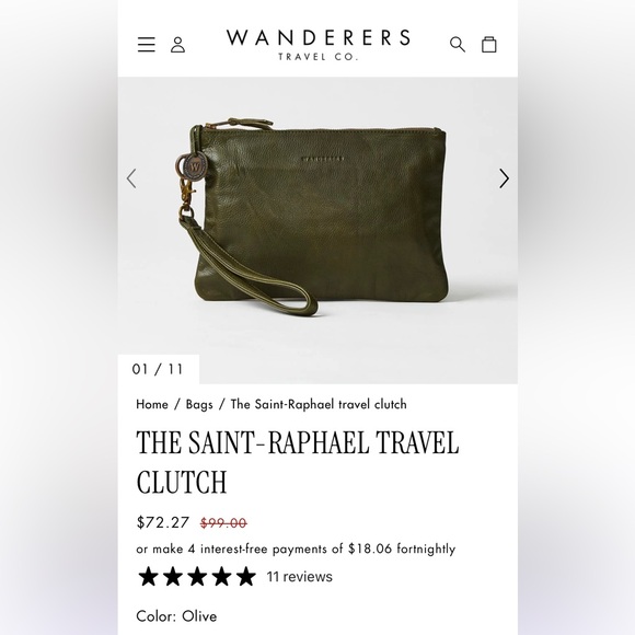 Wanderers Travel Co. Clutch in Olive - Picture 4 of 5